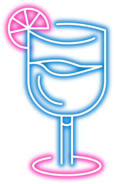 Cocktail Neon Sign Illustration