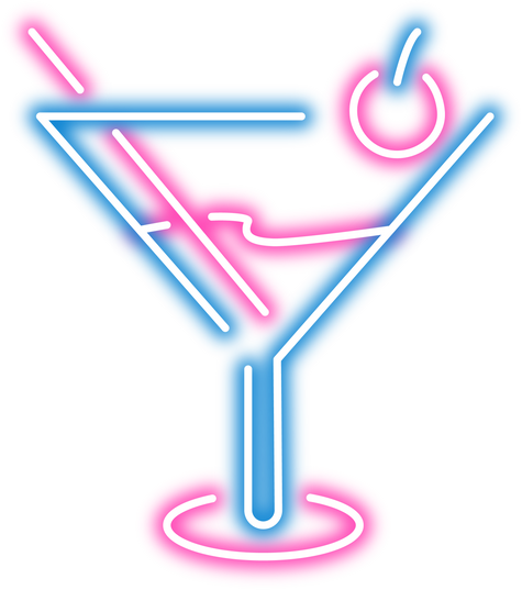 Cocktail Neon Sign Illustration